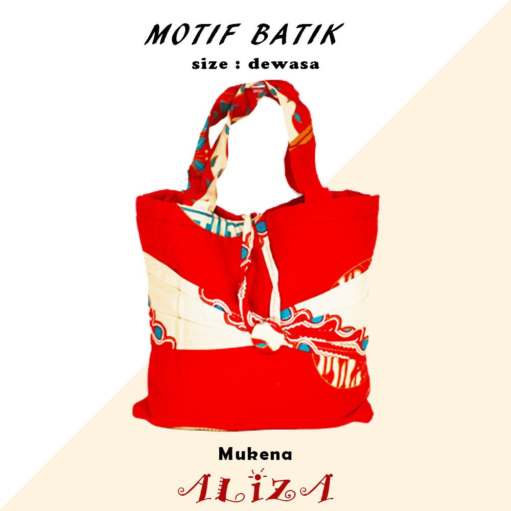MUKENA DEWASA MOTIF / Mukena Aliza Premium Motif Batik - Random Colour