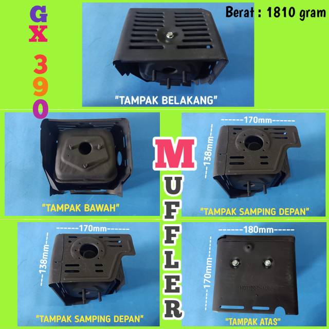 KNALPOT GX 390 UNTUK MESIN PENGGERAK HONDA