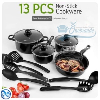 Alat Masak Cookware set 13 pcs in 1 Paket Peralatan Masak Set | Shopee