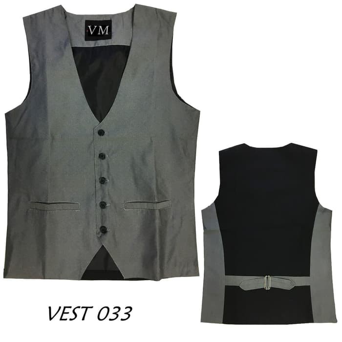 VM Rompi Jas - Vest Blazer Abu Kombinasi - Vest-03 FASHION DISTRO COWOK CEWEK GAYA TERBARU ABG K4S1