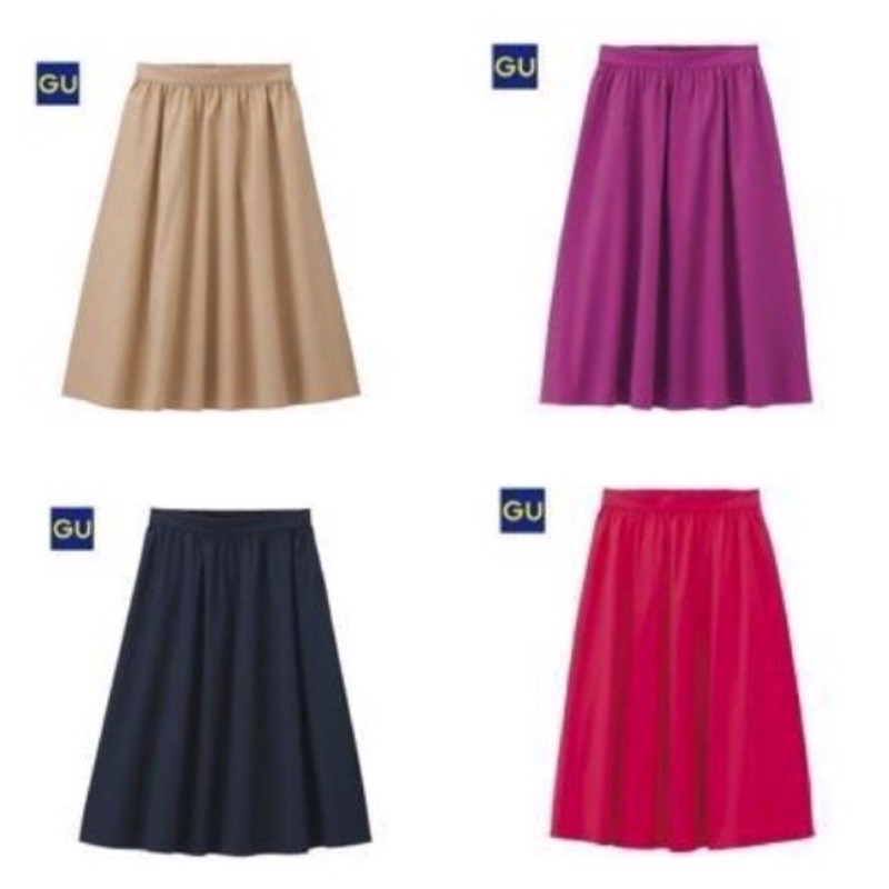 GU by UNIQLO* midi flare skirt