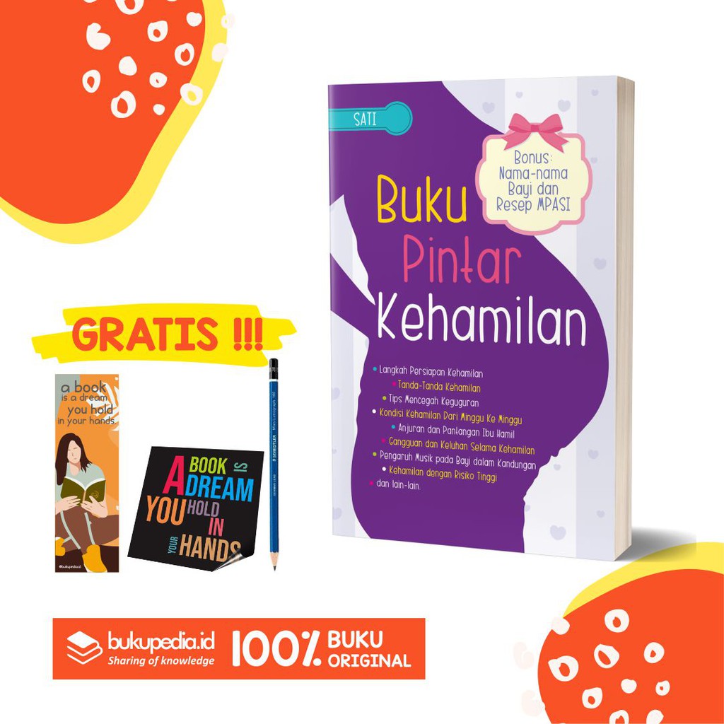 

BUKU PINTAR KEHAMILAN - BRILLIANT BOOKS - BONUS PENSIL 2B, BOOKMARK, STIKER