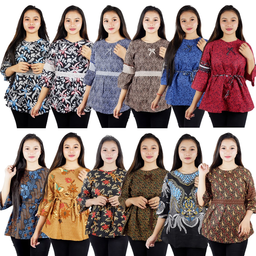  BAJU  BATIK  COUPLE MODERN Monalisa Genes MERAH BIRU  TOSCA  