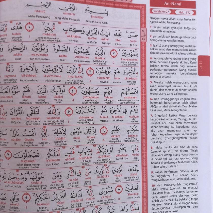 (LANGSUNG ATC..) Al quran Pemula Ukuran Besar Arab Latin Terjemah Perkata Tajwid 2 Warna Alquran Uku