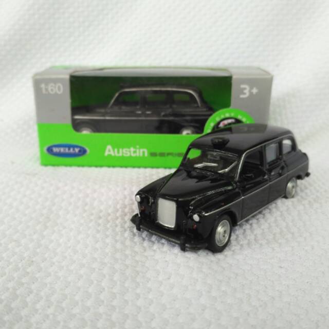 Miniatur mobil Austin london taxi welly nex skala 1/60