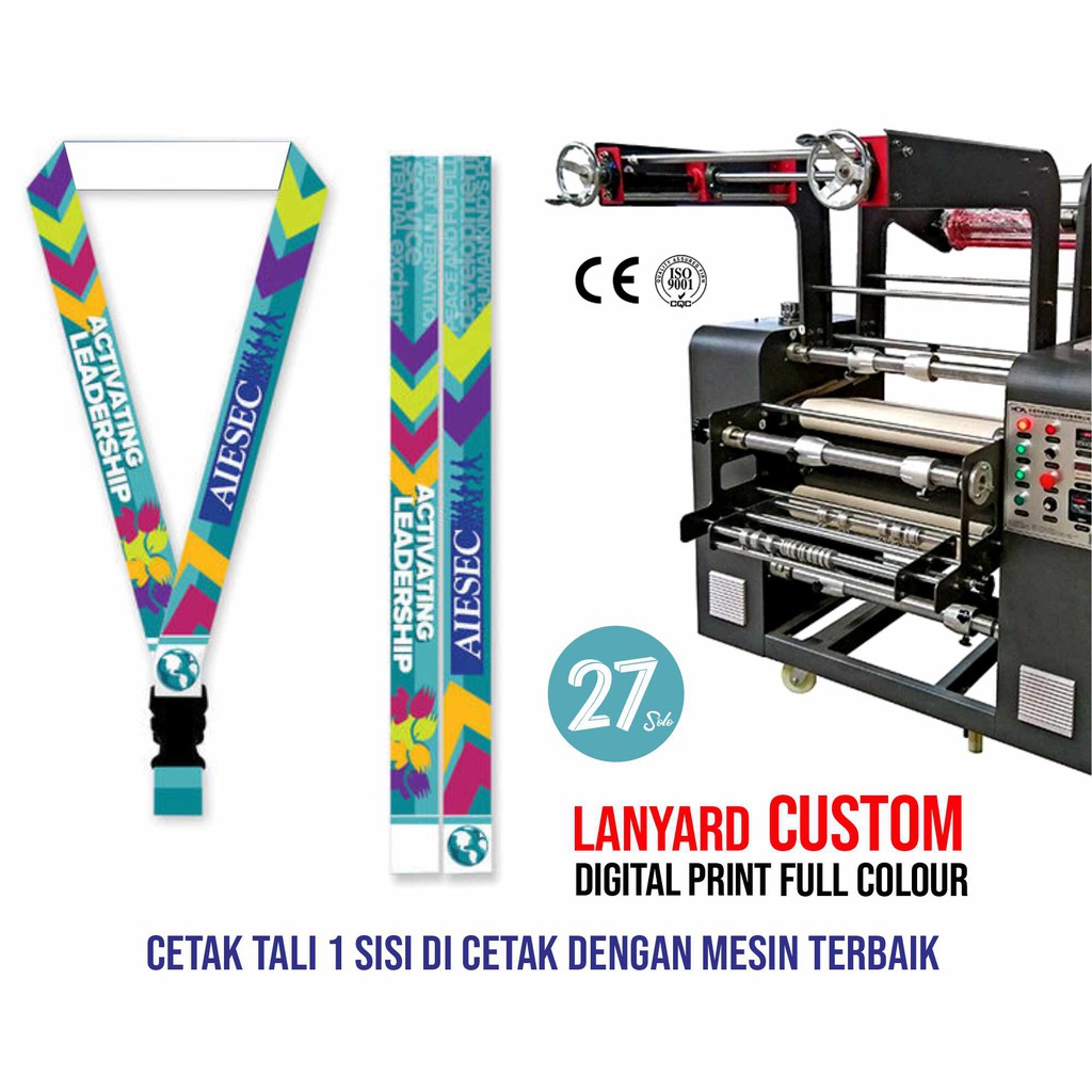 

LANYARD CUSTOM DIGITAL PRINT 1 Sisi Tali 2 cm