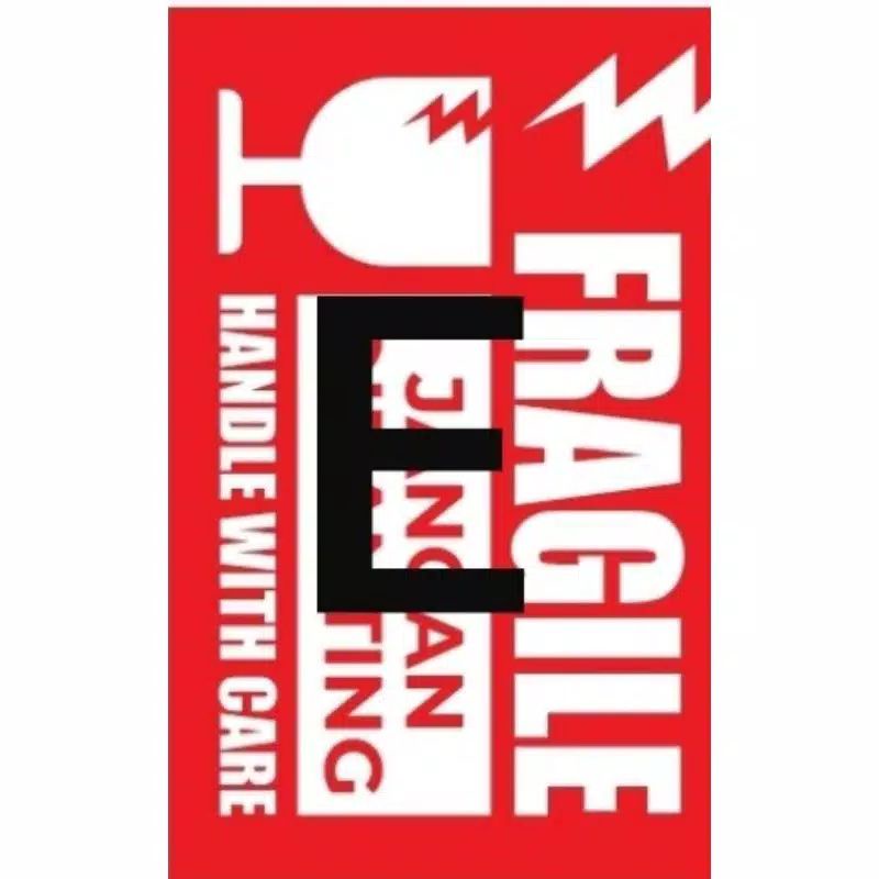 

stiker fragile | stiker fragile murah | chromo uk 8X5 CM perpack isi 100