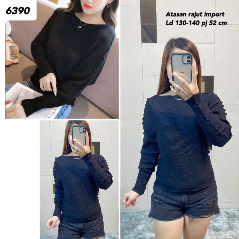 atasan rajut import 6390