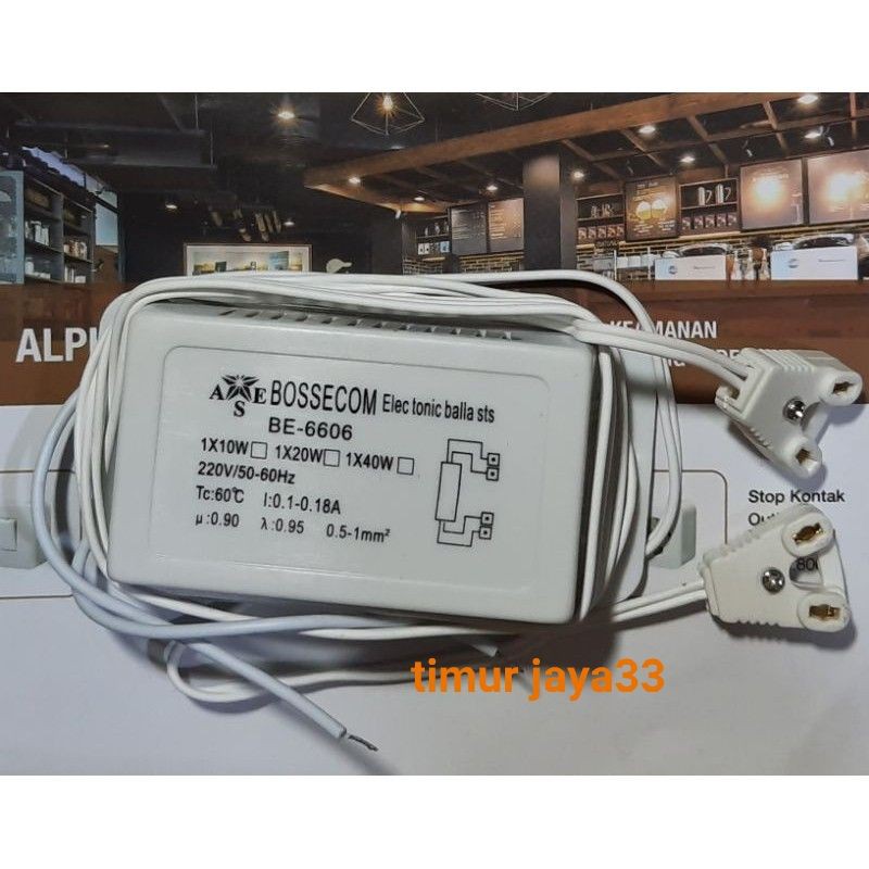 ballast lampu TL T8 / trafo electronic elektronik 10w.15w.20w.40watt 220V multi
