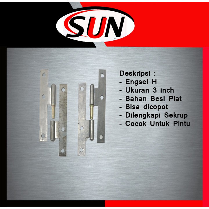  Engsel  Plat h copot cabut 3 Inch 7 cm Pintu  Triplek 