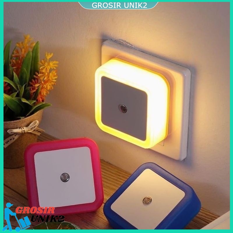 Lampu Sensor Led Light Sensor Lampu Malam Lampu Tidur Led Bentuk Kotak Lampu Hiasan