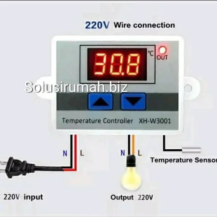 W3001 Thermostat Digital Temperature Termostat Suhu Panas Dingin AC