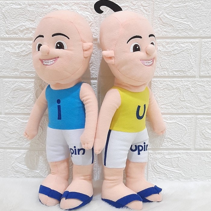 Mainan Boneka Upin Ipin Sepasang Imut Lucu Lembut Murah LED Bisa Menyala Mainan Anak Boneka terbaru