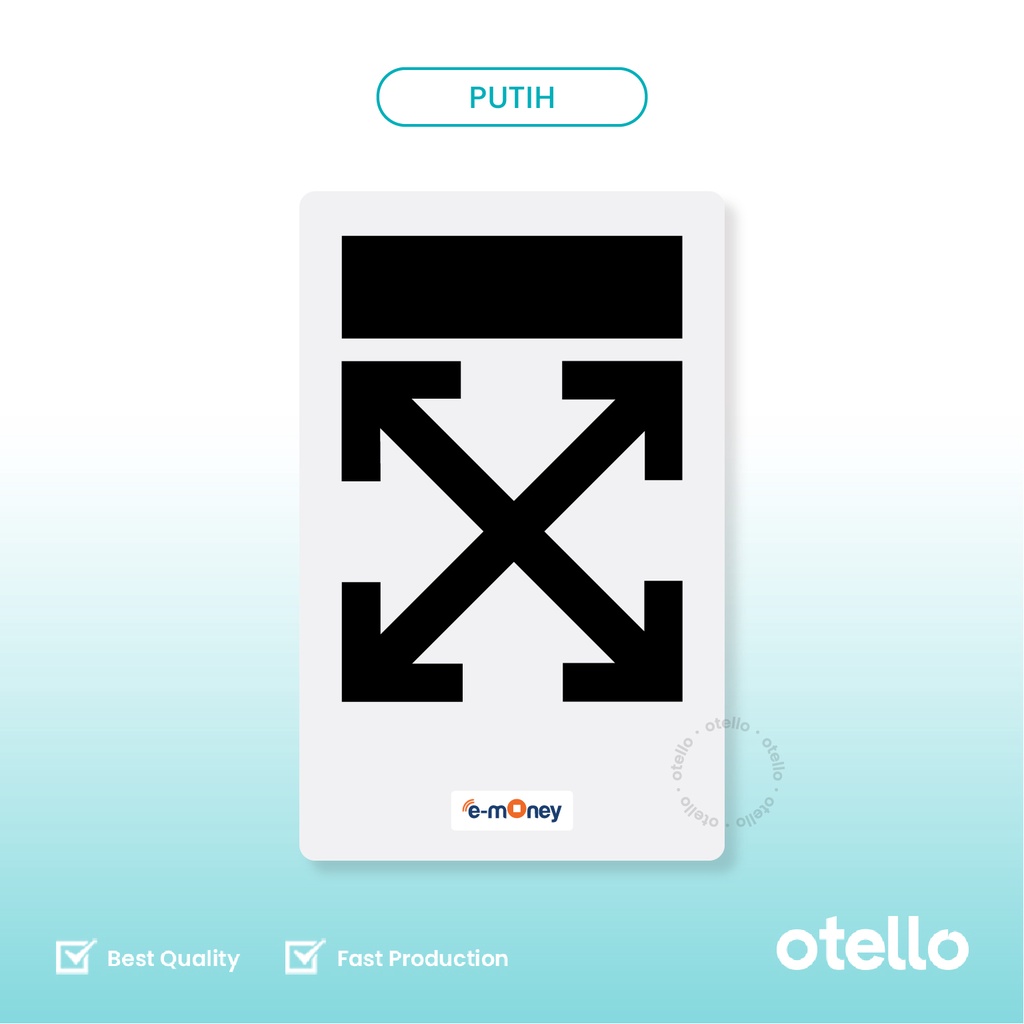 Kartu eMoney Off White e-Money Card eToll Mandiri Off White Brand Street