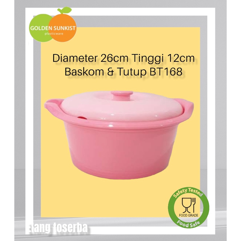 BASI/BASKOM + TUTUP Uk. BESAR MERK GOLDEN LEMON/SUNKIST BTBT168