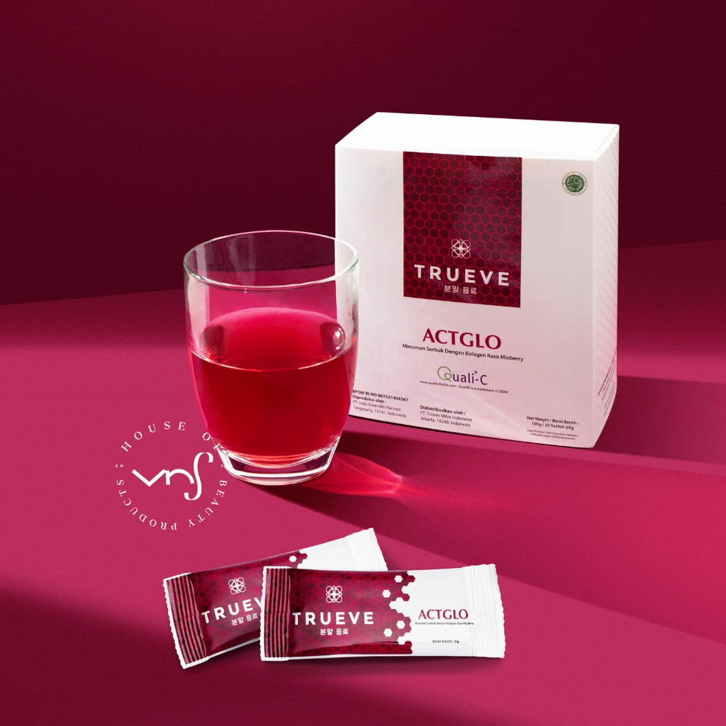 [ FREE GIFT ]  TRUEVE Actglo Collagen Drink Isi 20 Sachet