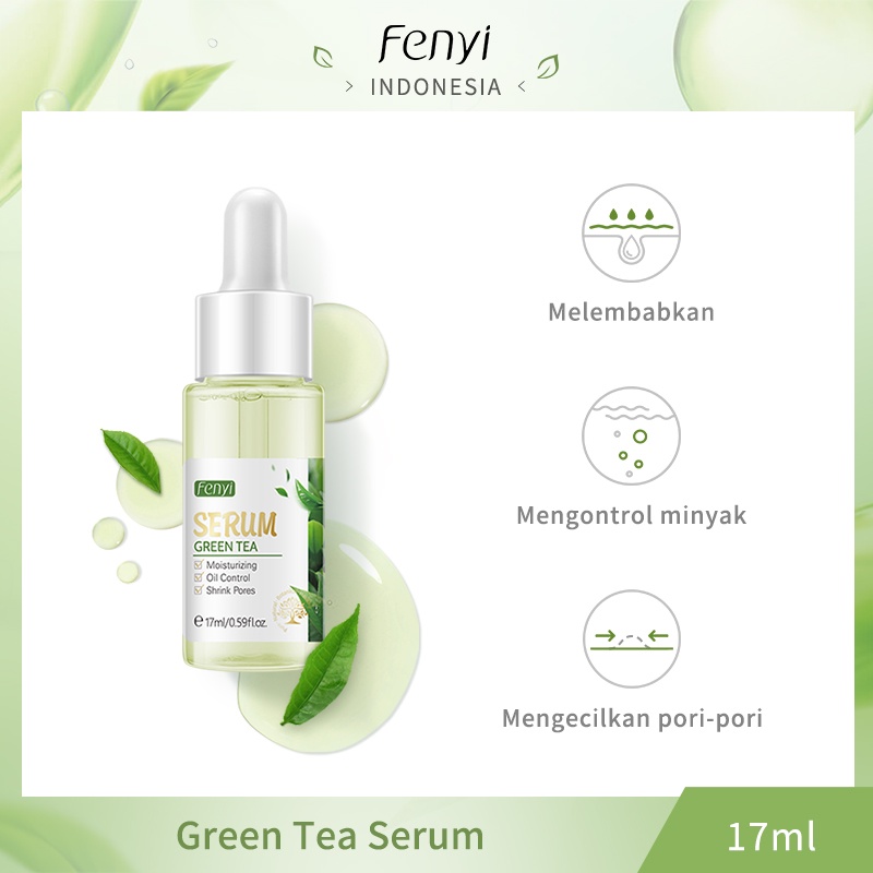 BPOM Fenyi Green Tea Serum Wajah Menghaluskan Menghilangkan Bekas Jerawat Mengecilkan Pori-pori 17ml