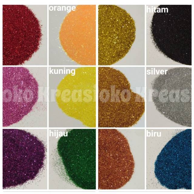 Glitter bubuk halus per bungkus