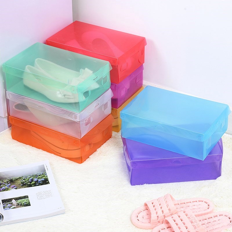 Retaily HL0042 Kotak Sepatu Lipat Transparan Serbaguna Shoes Box Organizer Multifungsi