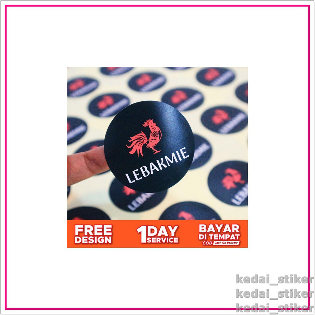 Stiker Label Bulat Toples Kue Makanan Stiker Toko