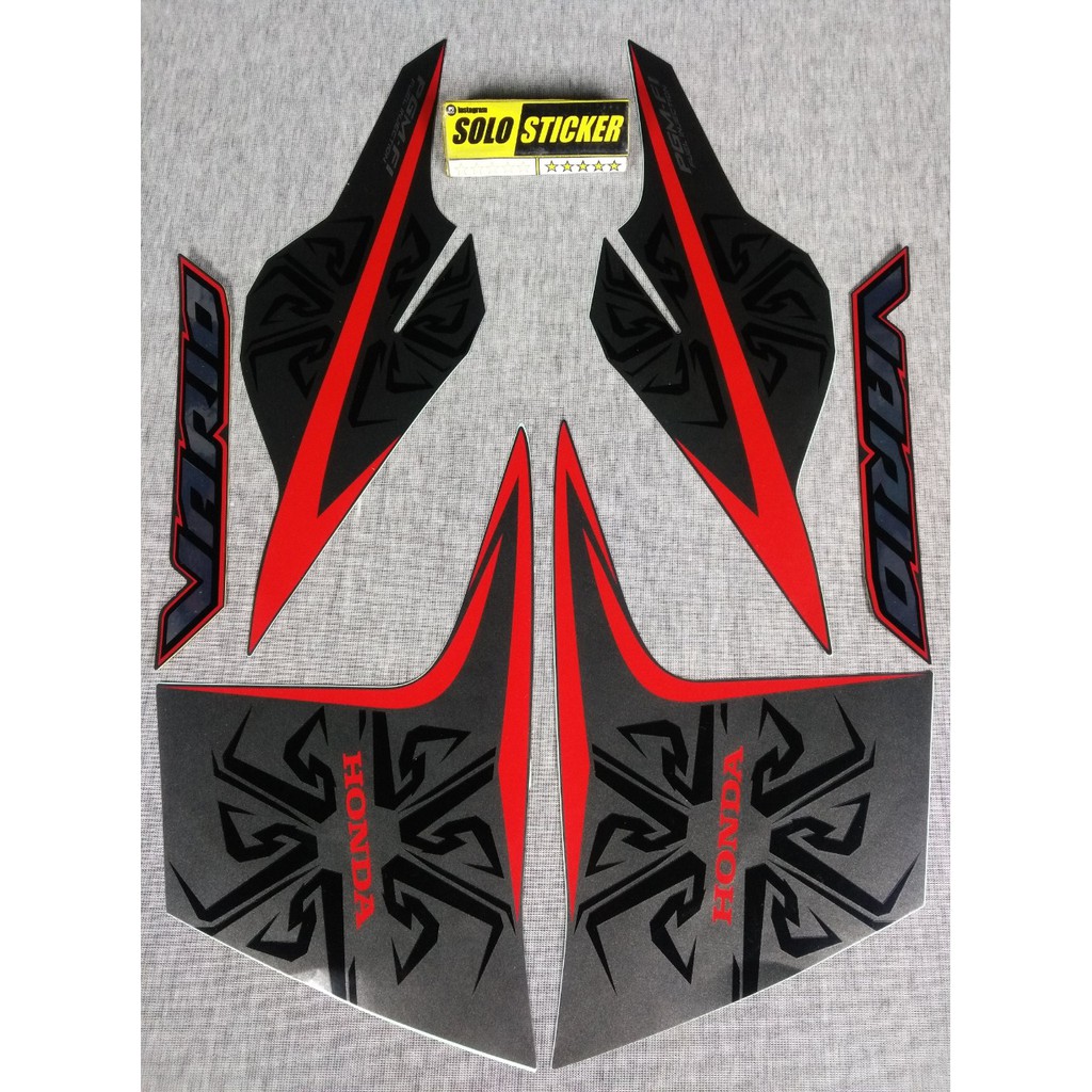 Bisa Cod Striping Sticker Standar Honda Vario 110 F1 Matte Grey