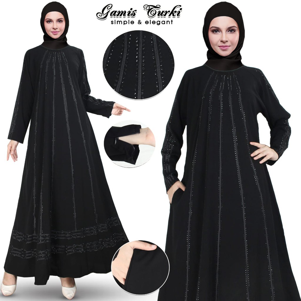 Gamis/Abaya Hitam Turki