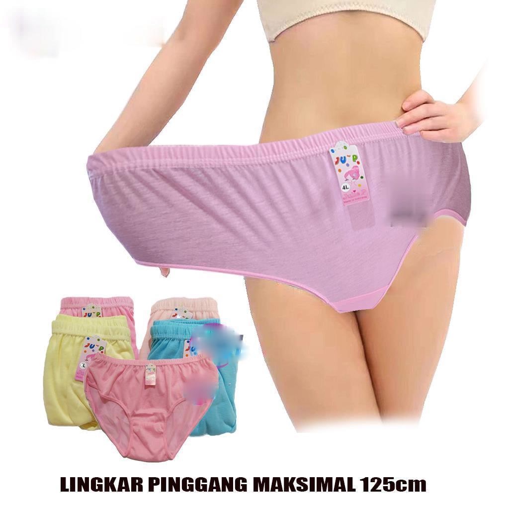 Celana dalam wanita jumbo 4L / celana dalam wanita jumbo muat bb 80 kg murah / cd wanita jumbo size 
