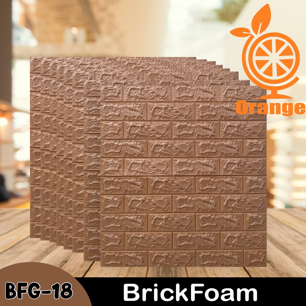 Wallpaper Dinding Foam Motif Bata Matte Dan Glossy 3D Ukuran 70X77 Cm Dekorasi-5