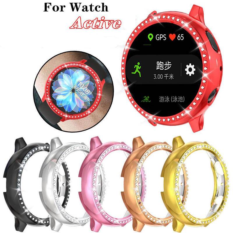 Casing Hard Case PC Tipis 40mm 44mm Dengan Bumper Ring Untuk Samsung Galaxy Watch Active 1