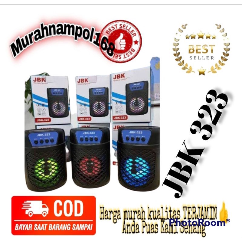 MN - Speaker Bluetooth JBK 323 Wireless Portable Speaker Aktif JBK-323 JBK323 Support TF Card USB FM