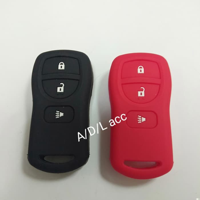 silicon kondom silikon sarung karet kunci remote mobil nissan grand livina / juke / xtrail x trail merah hitam biru