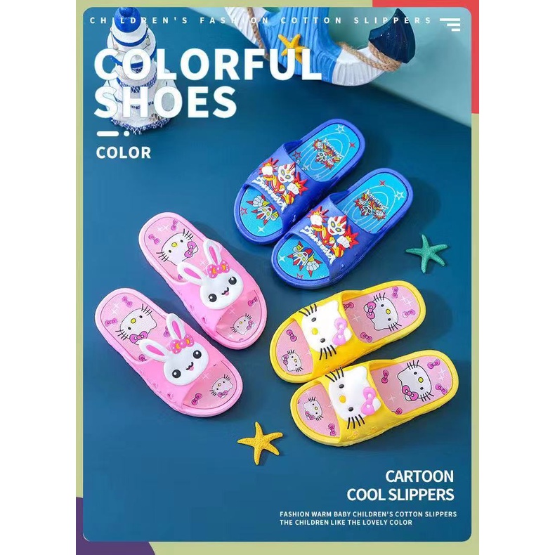 sandal anak wanita usia 2 3 4 5 tahun - sendal anak perempuan import - sandal anak bahan karet