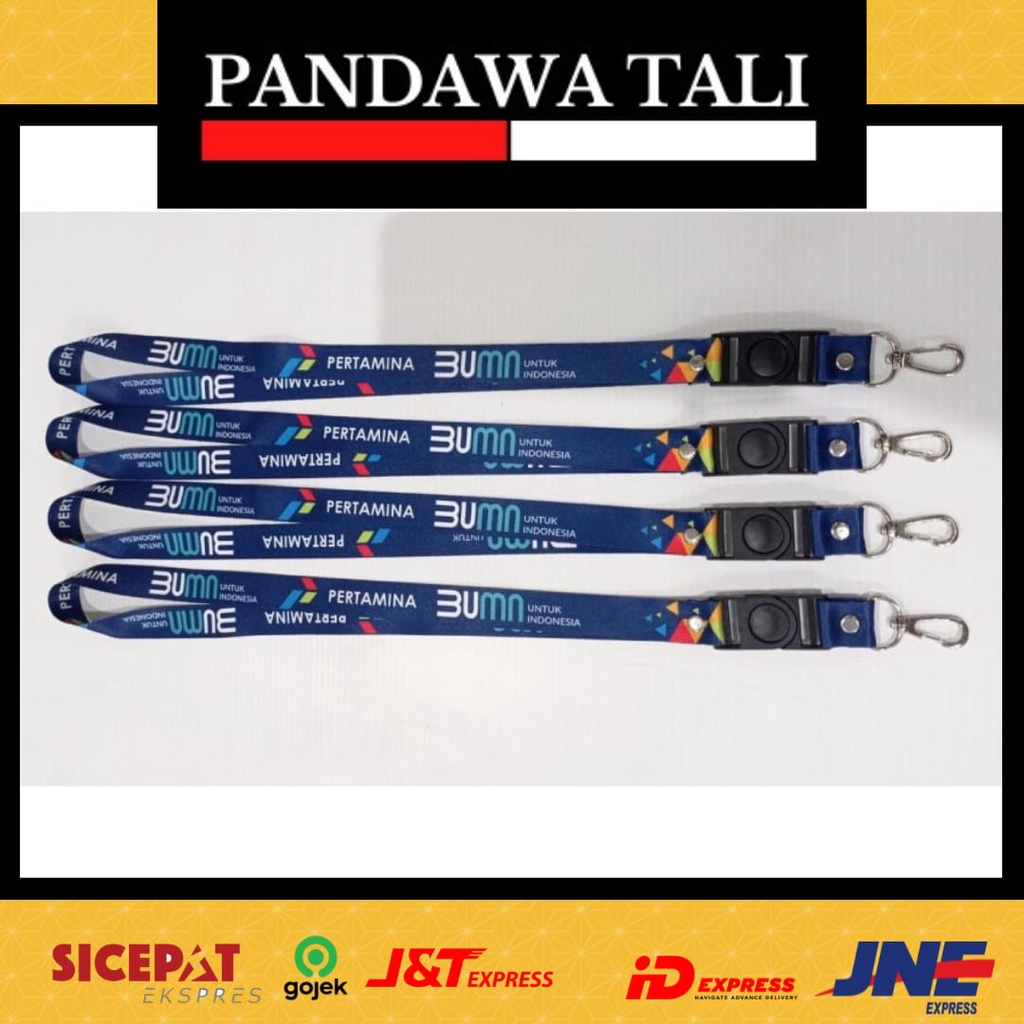 

Lanyard BUMN Pertamina BIRU Design Custom/ADA LOGO BUMN / Lanyard Murah / Pandawa Tali Surabaya