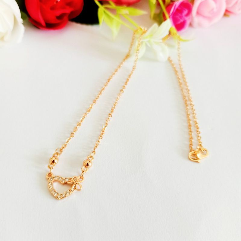 Kalung liontin mini love terlaris/kalung fashion wanita kekinian