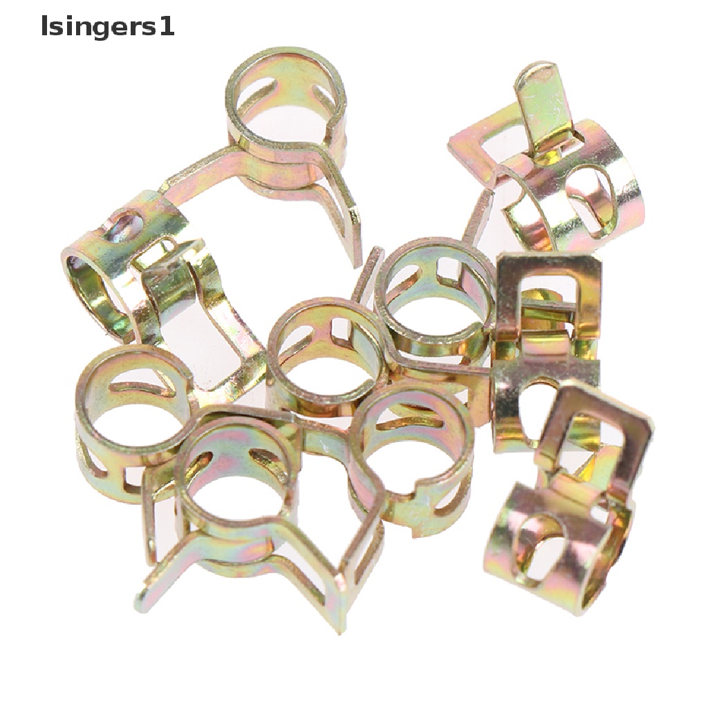 (lsingers1) 10pcs / set Klip Penjepit Pipa Selang Bahan Bakar Bahan Silikon Ukuran 6mm 7mm 8mm 9mm 10mm