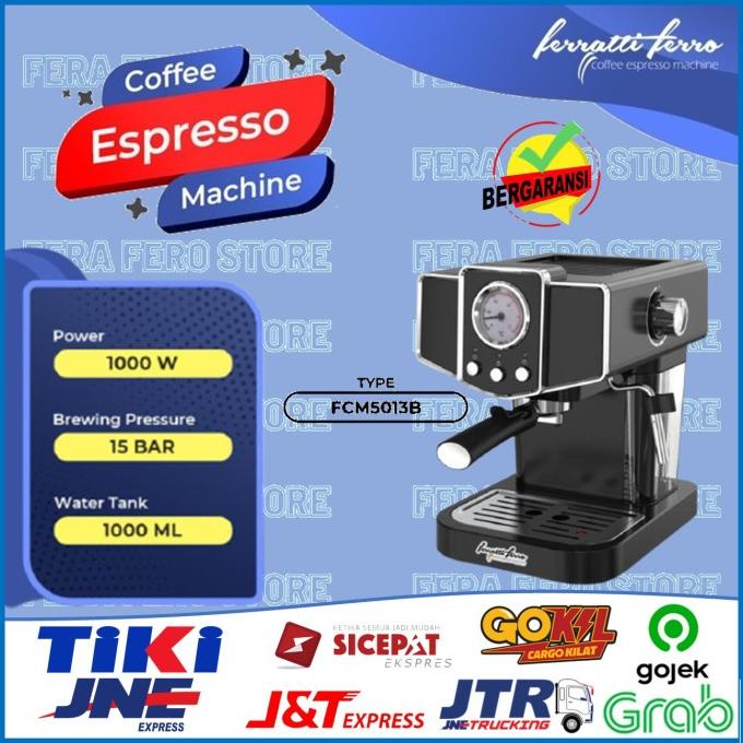 Mesin Kopi Espresso Ferrati Ferro Fcm5013B Fcm-5013B 3Qza123M5D