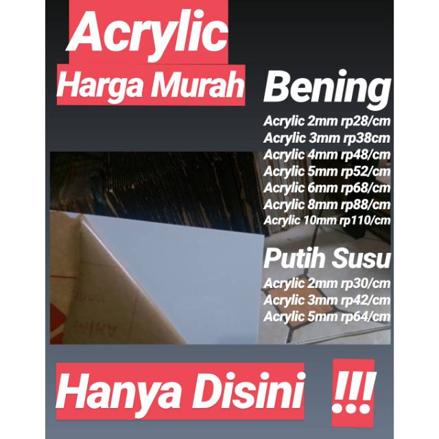 

Akrilik/acrylic Harga Murah Hanya Disini