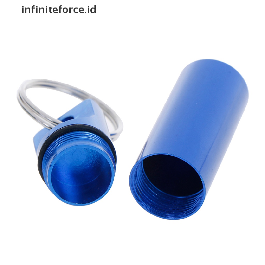 (Infiniteforce.Id) Kotak Obat Pil / Kapsul Bahan Aluminum Anti Air