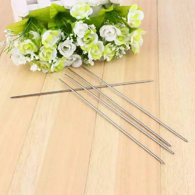 Breien Double Point Knitting Needle Alumunium / Jarum Rajut Alumunium 11 size 25cm - 35cm - SET