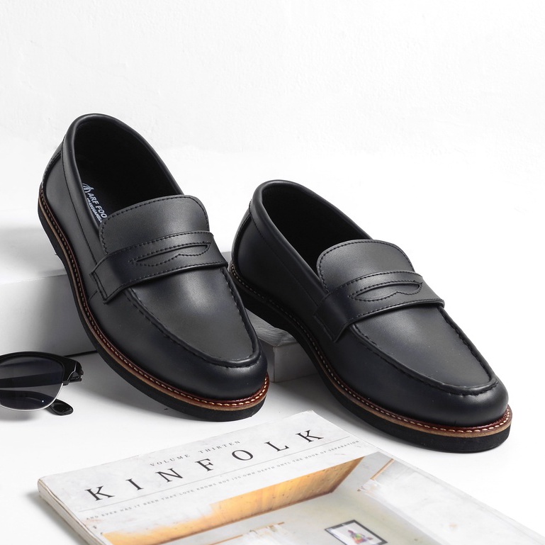 ALPINE BLACK |ManNeedMe x ARF| Sepatu Pantofel Pria Loafers Formal / Kantor ORIGINAL