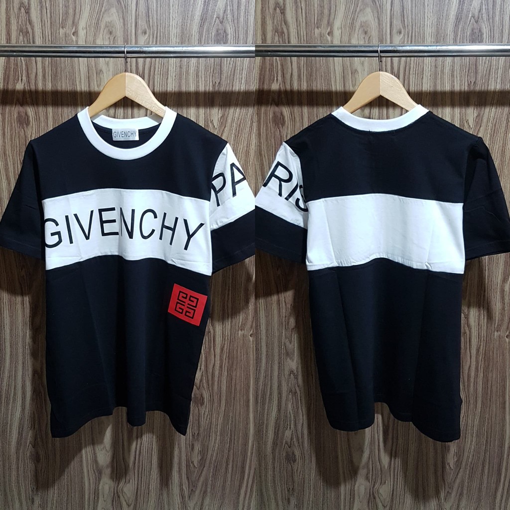 N1167 KAOS TSHIRT GIVENCHY PARIS APLIKASI WHITE BLACK KAOS GIVENCHY BAJU GIVENCHY