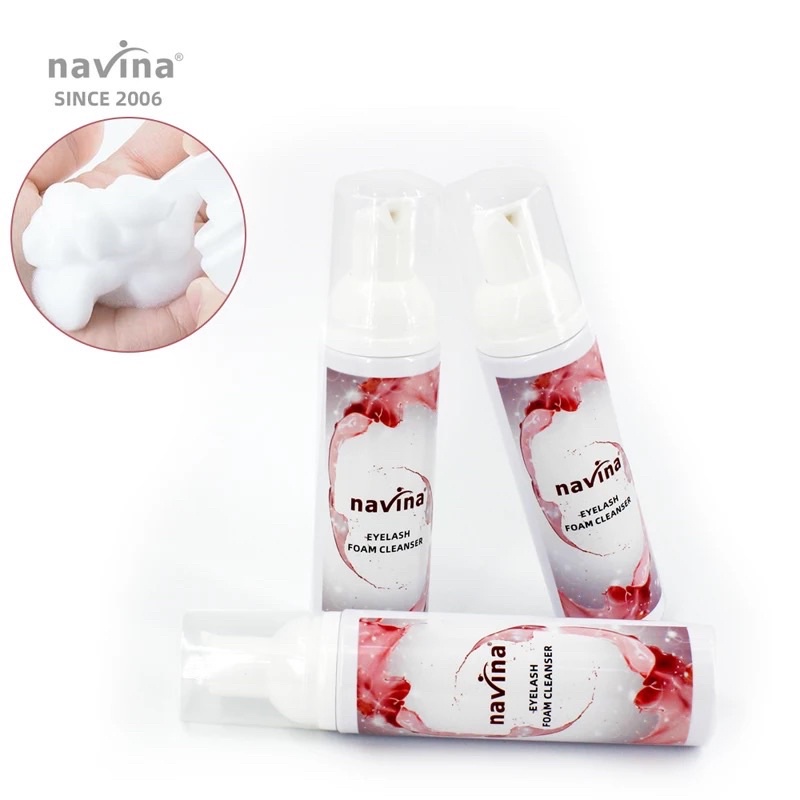 Navina Eyelash Cleaner Mousse Lash Shampoo 100ml For Eyelash Extansion