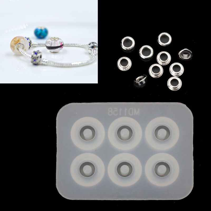 SIY  One Pack S925 Beads Cap Silicone Mold Kit Add-a-Bead Bracelet Beads Jewelry DIY