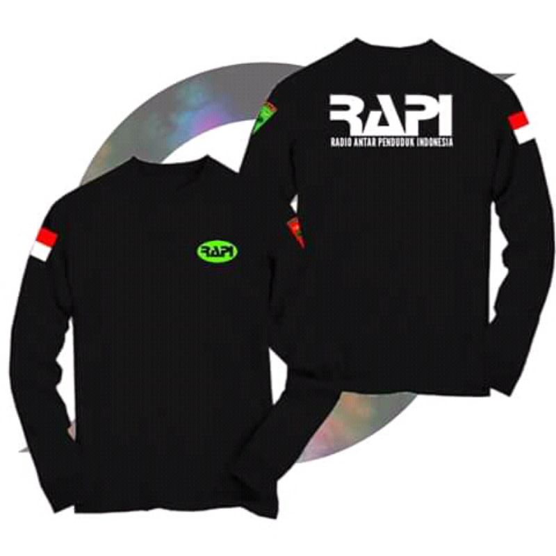 Kaos rapi/kaos pria/Tangan panjang/Sablon custom/Sablon satuan/kaos lengan  panjang