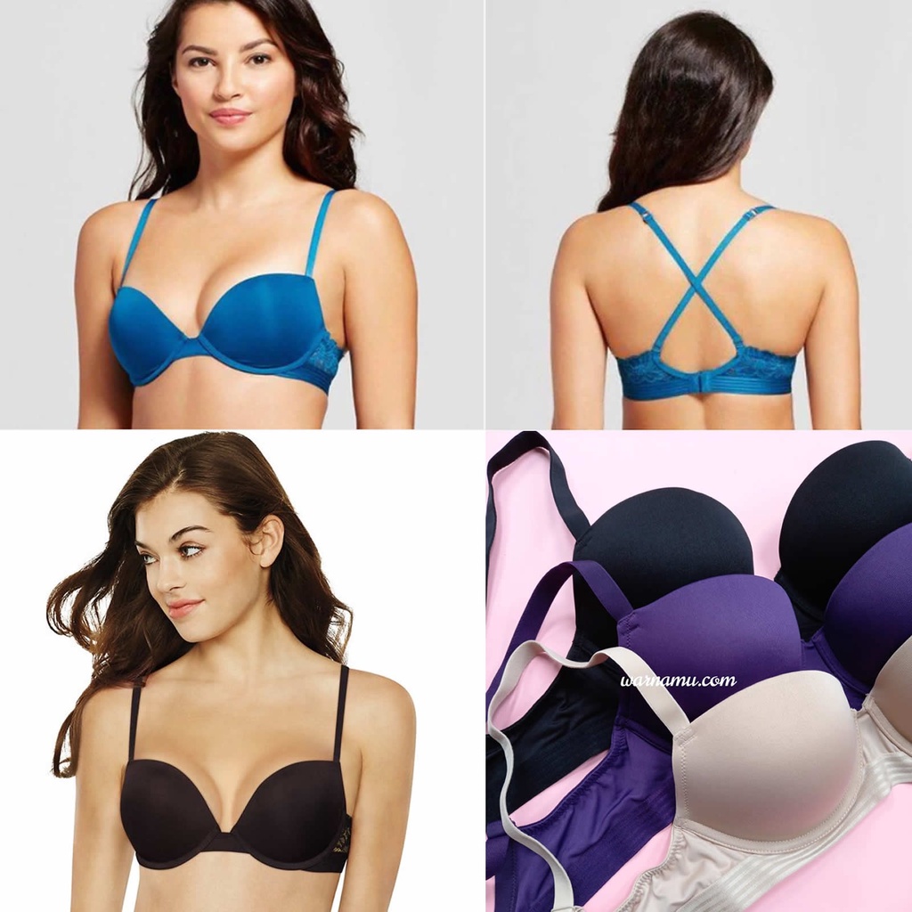 Maidenform Essential Convertible Push Up Bra pakaian dalam wanita BH // sisa ekspor