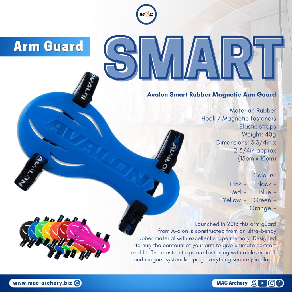 Armguard Avalon Single Smart Rubber With Magnet Clip - Arm guard panahan