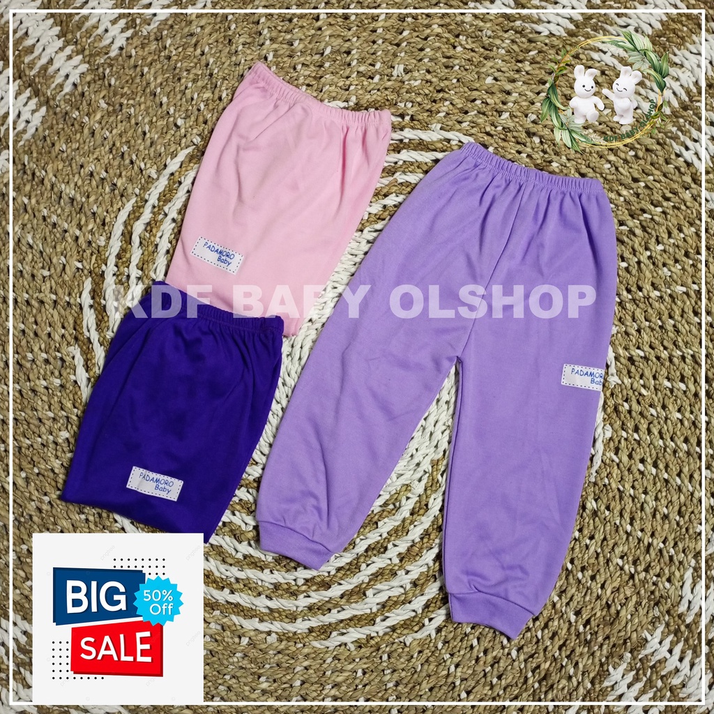 6 PCS CELANA PANJANG ANAK WARNA UNGU SERIES,USIA 0 BULAN - 24 BULAN PEREMPUAN LAKI LAKI.