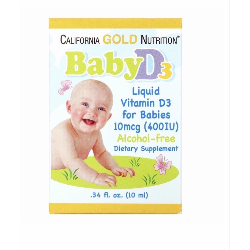 California Gold Nutrition Baby Vitamin D3 400IU 10ml