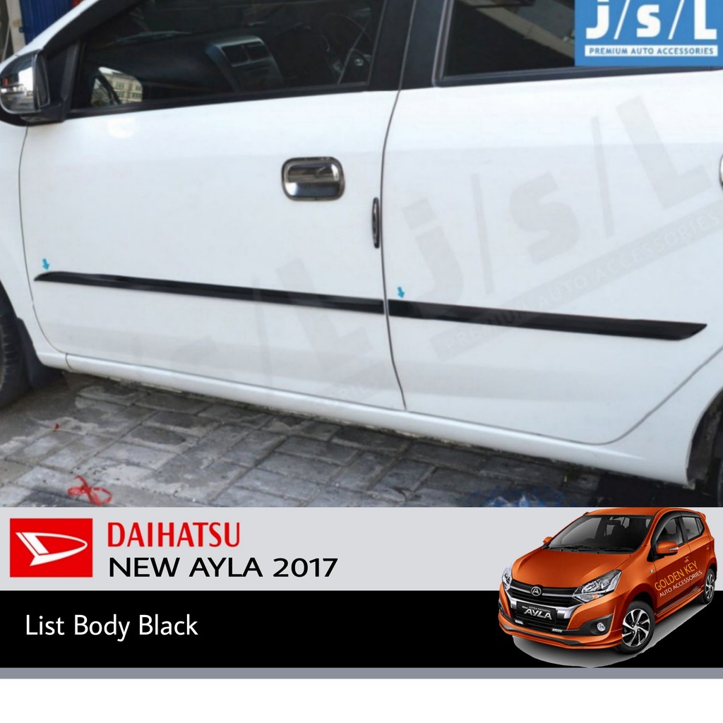 JSL List Body New Ayla 2017 Side Body Molding Blacktivo
