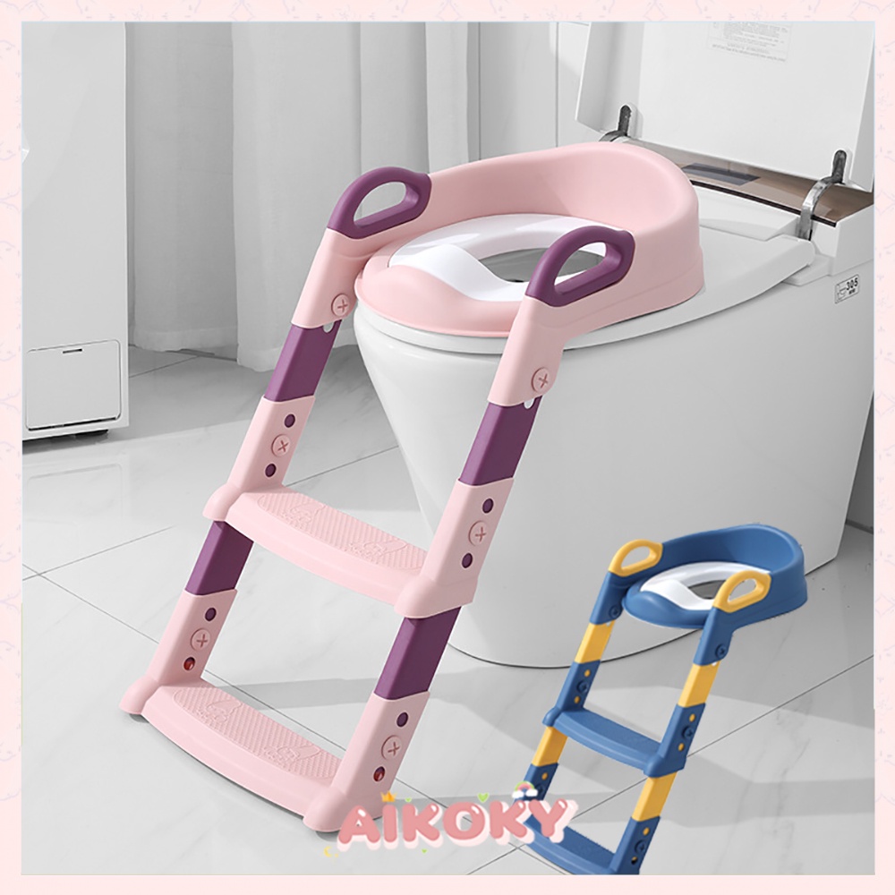 Aikoky Potty training seat ladder foldable/potty chair anak 2-7 tahun